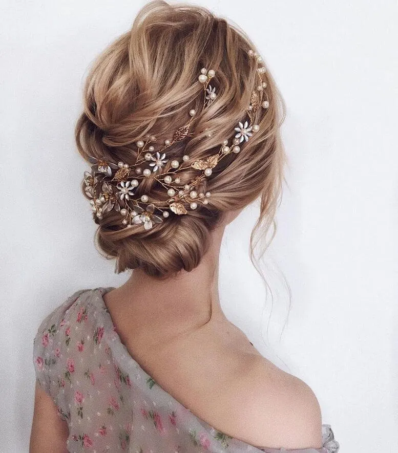 Bronze and Pearl Hair Accessories