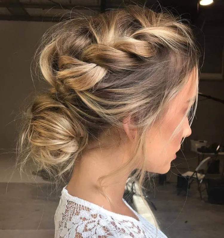 Messy and Braided Updo