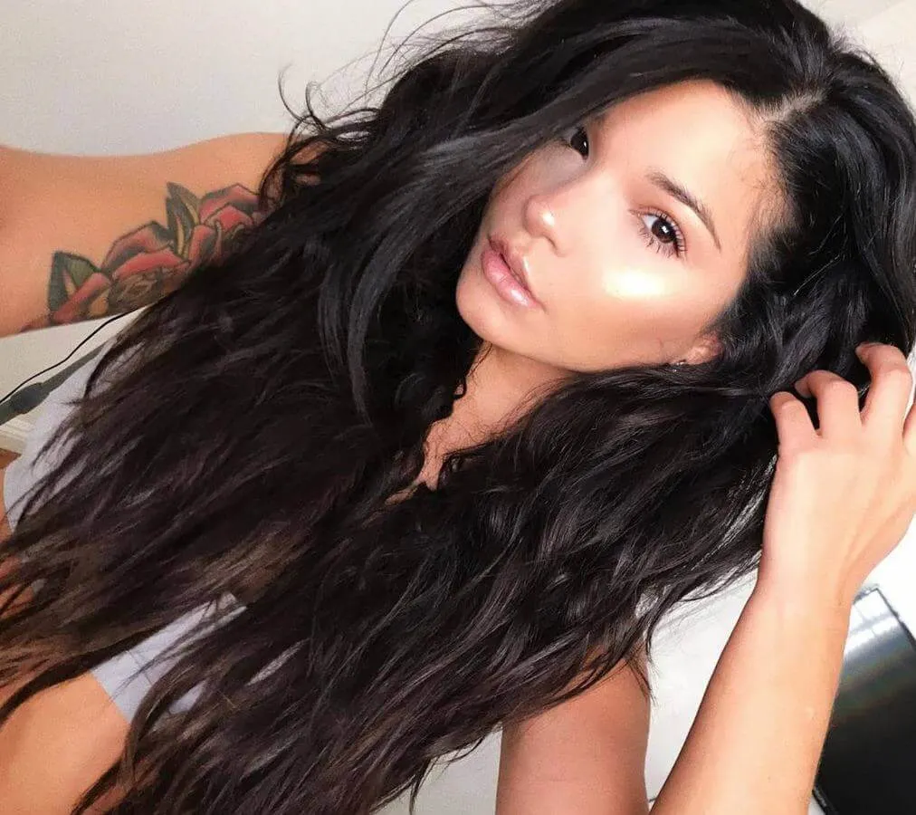 Wavy black hair is stunning, to say the least.