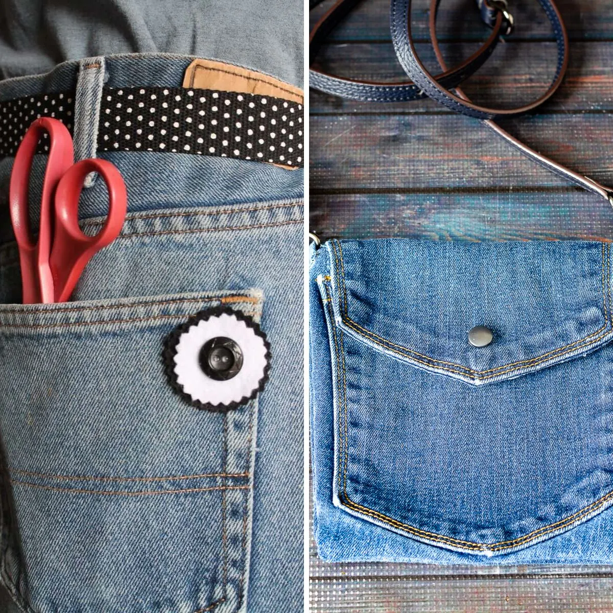Learn how to repurpose old jeans