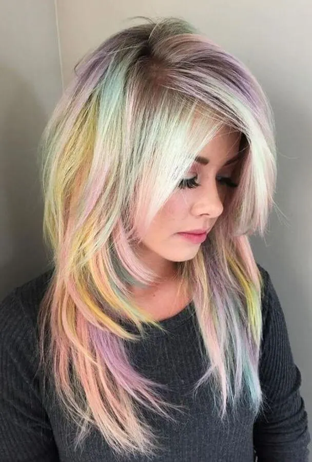 Spread happiness with rainbow colored hair!