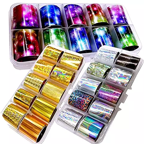 30 Sheet Holographic Transfer Nail Foil Stickers