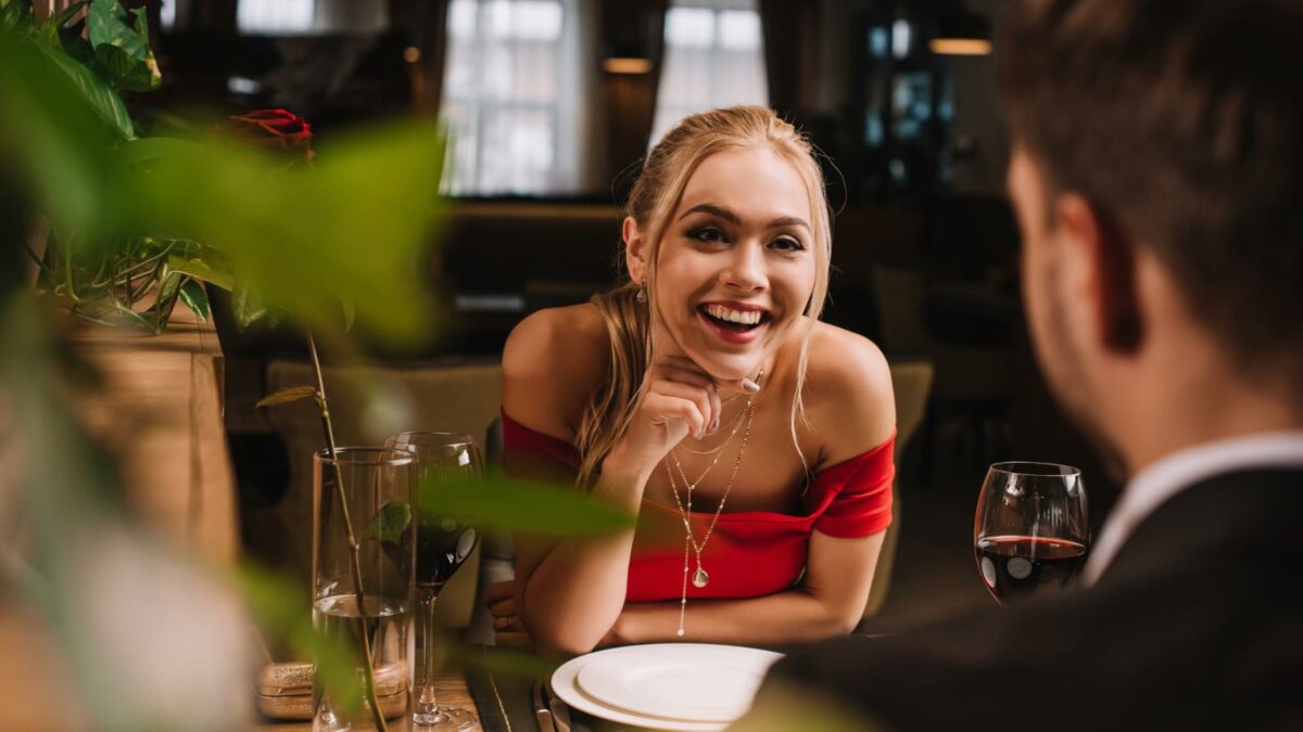 Dinner in a restaurant