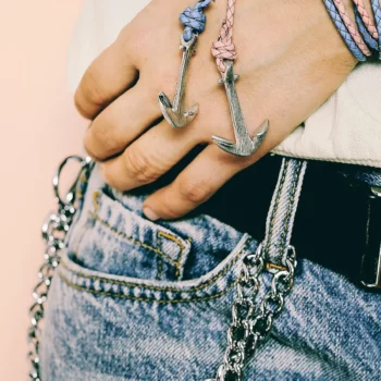 Jeans small pocket with stylish accessories