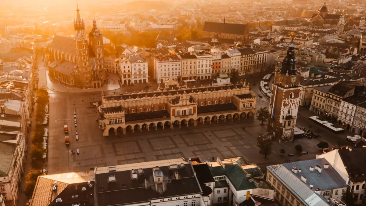 Sunrise view in Krakow