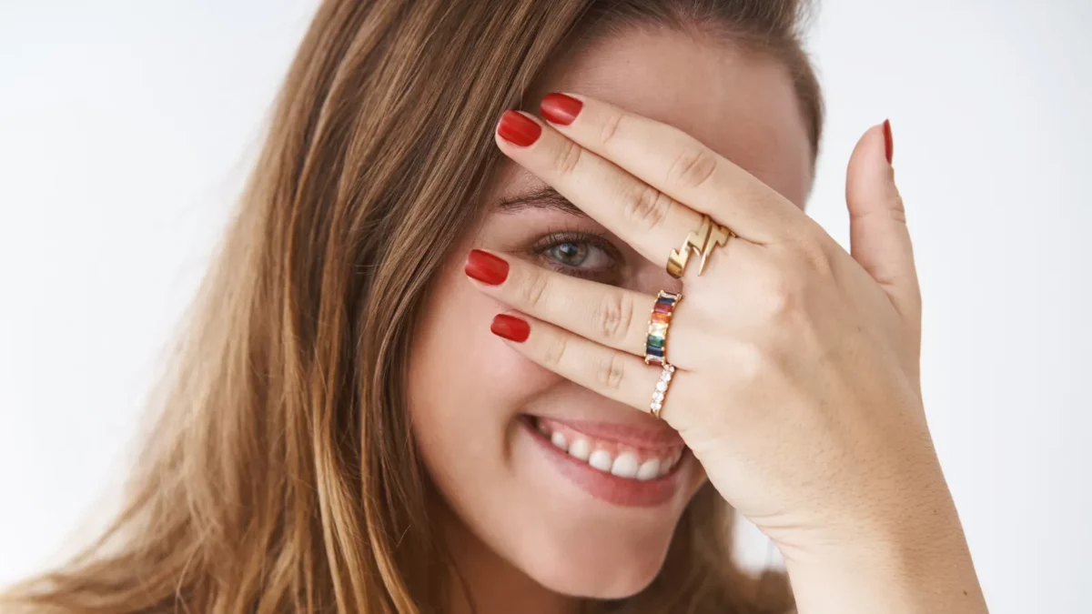 Woman's hand with rings