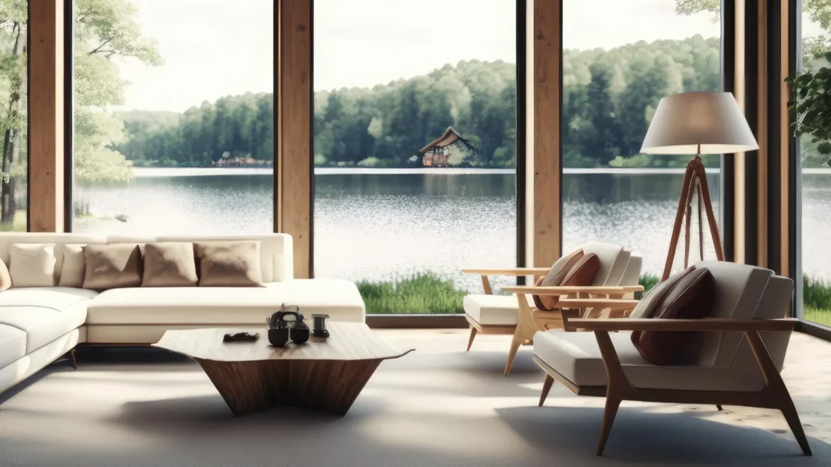 Luxurious interior, elegant design modern house