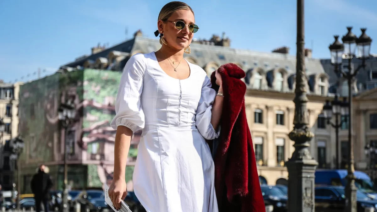Danielle Bernstein on the street during the Paris fashion week