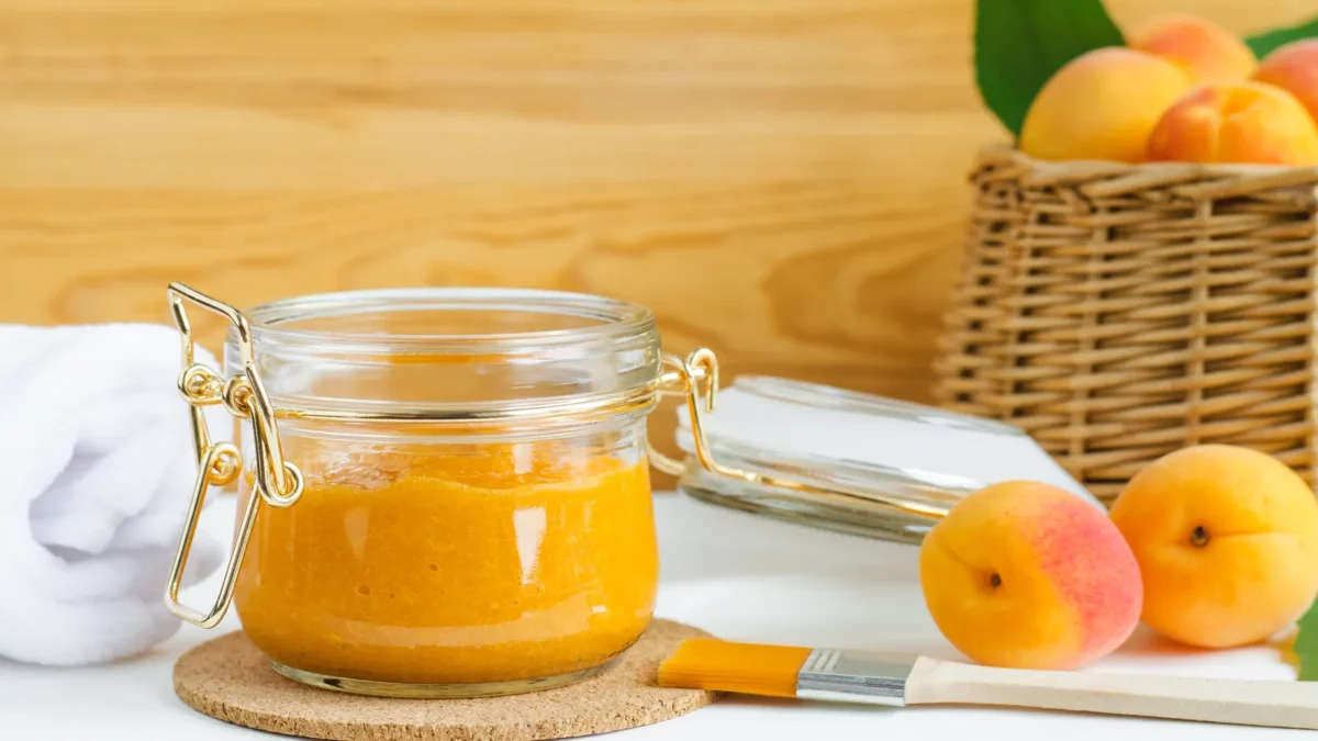 Homemade apricot face mask