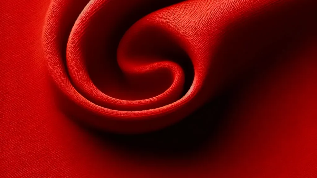 Fabric in pantone color of the year 2002 true red